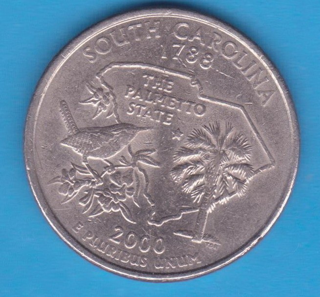 (M953) MONEDA SUA - QUARTER DOLLAR 2000, LIT. P - SOUTH CAROLINA