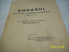 anuarul liceului &amp;#039;&amp;#039;andrei saguna&amp;#039;&amp;#039;- 1943-44, 1944-45 foto