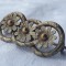argint BROSA VIENA MARGARETE cu PISTIL AURIT vintage DE EFECT finuta ELEGANTA