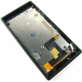Display touchscreen lcd rama Sony Xperia M2 D2302 negru swap