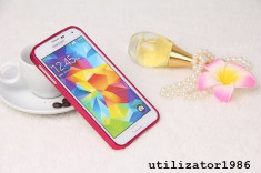 bumper aluminiu samsung galaxy s5 - roz aprins foto