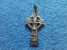 pandant cruce celtica argint 925 foto