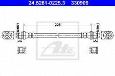 Furtun frana CITROEN C1 1.0 - ATE 24.5261-0225.3 foto