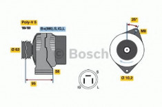 Generator / Alternator TOYOTA CARINA Mk II limuzina 1.8 GLI - BOSCH 0 986 035 501 foto