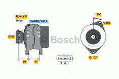 Generator / Alternator TOYOTA COROLLA hatchback 1.8 GT - BOSCH 0 986 040 471 foto