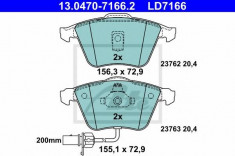 placute frana AUDI A6 limuzina 1.8 T quattro - ATE 13.0470-7166.2 foto