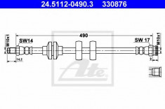 Furtun frana FIAT DOBLO Cargo 1.3 JTD 16V Multijet - ATE 24.5112-0490.3 foto