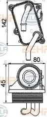 Radiator ulei, ulei motor MERCEDES-BENZ E-CLASS limuzina E 280 - HELLA 8MO 376 725-301 foto