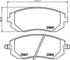 placute frana SUBARU IMPREZA limuzina 1.5 - HELLA 8DB 355 010-211 foto