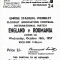 Bilet meci fotbal (de colectie) ANGLIA-ROMANIA (under 23) 16.10.1957