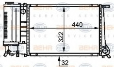 Radiator, racire motor BMW 3 limuzina 318 is - HELLA 8MK 376 717-461 foto