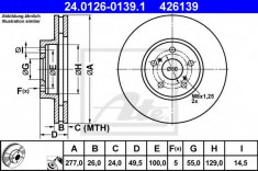 Disc frana TOYOTA AVENSIS Combi 2.0 VVTi - ATE 24.0126-0139.1 foto