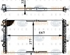 Radiator, racire motor SEAT CORDOBA 1.4 - HELLA 8MK 376 716-324 foto