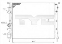 Radiator, racire motor DACIA LOGAN pick-up 1.4 - TYC 728-0026 foto