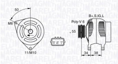 Generator / Alternator TOYOTA RAV 4 Mk II 1.8 VVTi - MAGNETI MARELLI 063377432010 foto