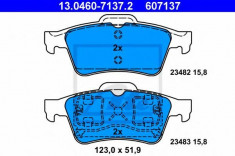 placute frana RENAULT MEGANE II limuzina 1.6 Hi-Flex - ATE 13.0460-7137.2 foto