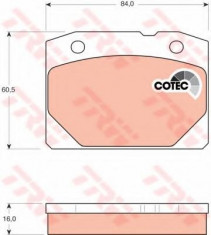 placute frana LADA 1200-1600 1200 L/S - TRW GDB140 foto