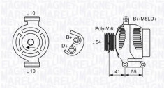 Generator / Alternator FIAT IDEA 1.3 JTD - MAGNETI MARELLI 063377028010 foto