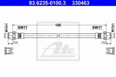 Furtun frana BMW 8 850 i,Ci - ATE 83.6235-0100.3 foto