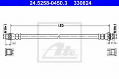 Furtun frana OPEL MOVANO autobasculanta 2.5 DTI - ATE 24.5258-0450.3 foto