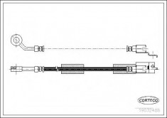 Furtun frana JEEP WAGONEER 2.5 i 4x4 - CORTECO 19032488 foto