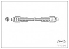 Furtun frana AUDI A4 limuzina 1.6 - CORTECO 19025845 foto