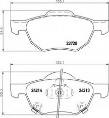 placute frana HONDA ACCORD EURO VIII 2.0 - HELLA 8DB 355 010-831 foto