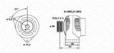 Generator / Alternator CITROEN ZX 1.4 i - MAGNETI MARELLI 943356965010 foto