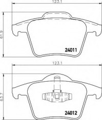 placute frana VOLVO XC90 I combi D5 - HELLA 8DB 355 010-801 foto