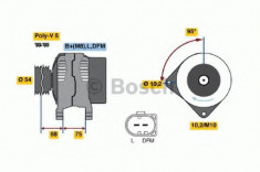 Generator / Alternator BMW 3 Touring 320 d - BOSCH 0 986 045 251 foto