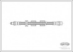 Furtun frana BMW 5 limuzina 520 i - CORTECO 19020479 foto