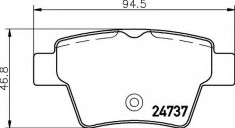 placute frana PEUGEOT 207 PASSION limuzina 1.6 Bioflex - HELLA 8DB 355 013-851 foto