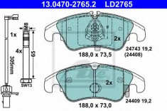 placute frana AUDI A7 Sportback 3.0 TDI - ATE 13.0470-2765.2 foto