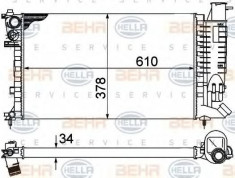 Radiator, racire motor CITROEN ZX 1.9 D - HELLA 8MK 376 707-021 foto