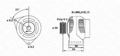 Generator / Alternator BMW 3 limuzina 318 tds - MAGNETI MARELLI 943355019010 foto