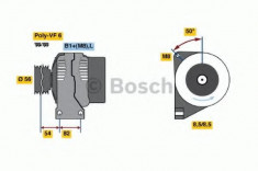 Generator / Alternator VOLVO V70 Mk II 2.4 D5 - BOSCH 0 986 047 500 foto