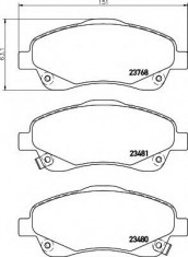 placute frana TOYOTA AVENSIS Combi 2.0 VVTi - HELLA 8DB 355 017-321 foto