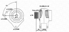 Generator / Alternator VW POLO 64 1.9 D - MAGNETI MARELLI 943355025010 foto