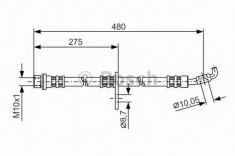 Furtun frana TOYOTA RAV 4 2.0 4WD - BOSCH 1 987 476 757 foto