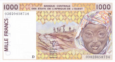 Bancnota Statele Africii de Vest 1.000 Franci 2003 - P411Dm UNC ( Mali ) foto