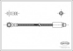 Furtun frana FORD MONDEO Mk II 1.6 i 16V - CORTECO 19032175 foto