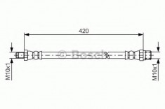 Furtun frana MERCEDES-BENZ T1 bus 210 2.3 - BOSCH 1 987 476 077 foto