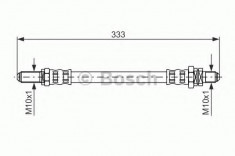 Furtun frana FORD COURIER caroserie 1.3 - BOSCH 1 987 476 619 foto