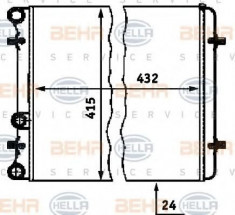 Radiator, racire motor SKODA OCTAVIA 1.6 - HELLA 8MK 376 713-771 foto