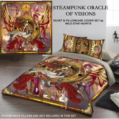 Set lenjerie de pat din bumbac Oracolul steampunk 220x230 foto