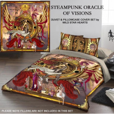 Set lenjerie de pat din bumbac Oracolul steampunk 200x200 foto