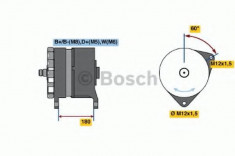 Generator / Alternator SETRA Series 400 ComfortClass S 415 GT-HD, S 416 GT-HD - BOSCH 0 986 046 550 foto