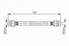 Furtun frana VW GOLF Mk III Estate 1.4 - BOSCH 1 987 476 400 foto