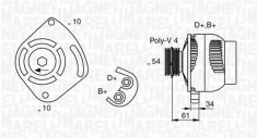 Generator / Alternator FIAT PUNTO 1.2 - MAGNETI MARELLI 063377030010 foto