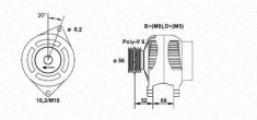 Generator / Alternator CITROEN ZX 1.8 i - MAGNETI MARELLI 943356964010 foto